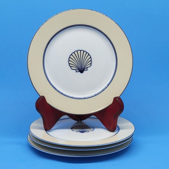Fitz & Floyd Nobilis Shell 6.5" Bread  Plates Bundle of 4 Discontinued Excellent - Picture 1 of 8